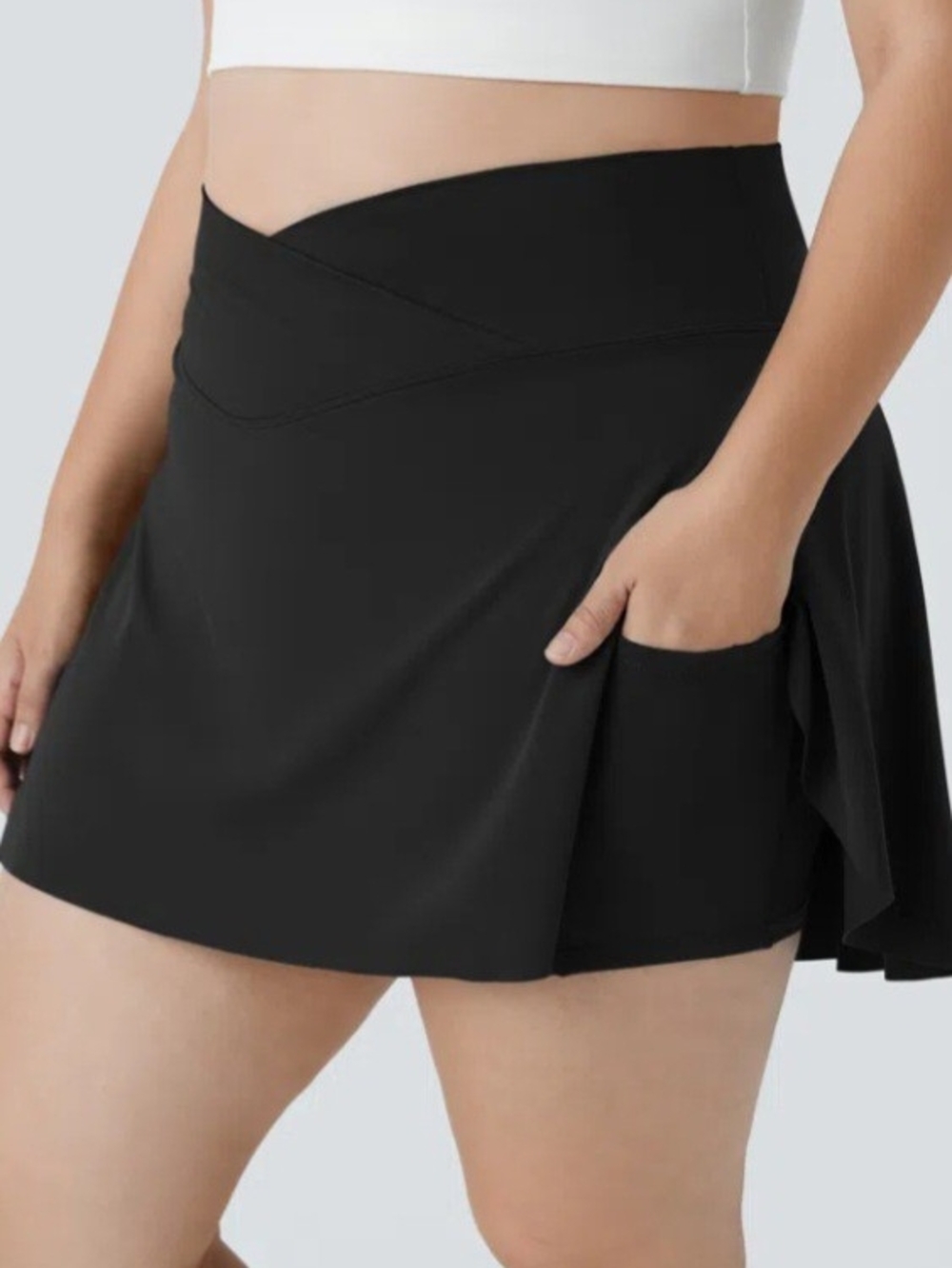 NWT Halara Black Active Skort with Side Pockets Softlyzero Air Size 3X